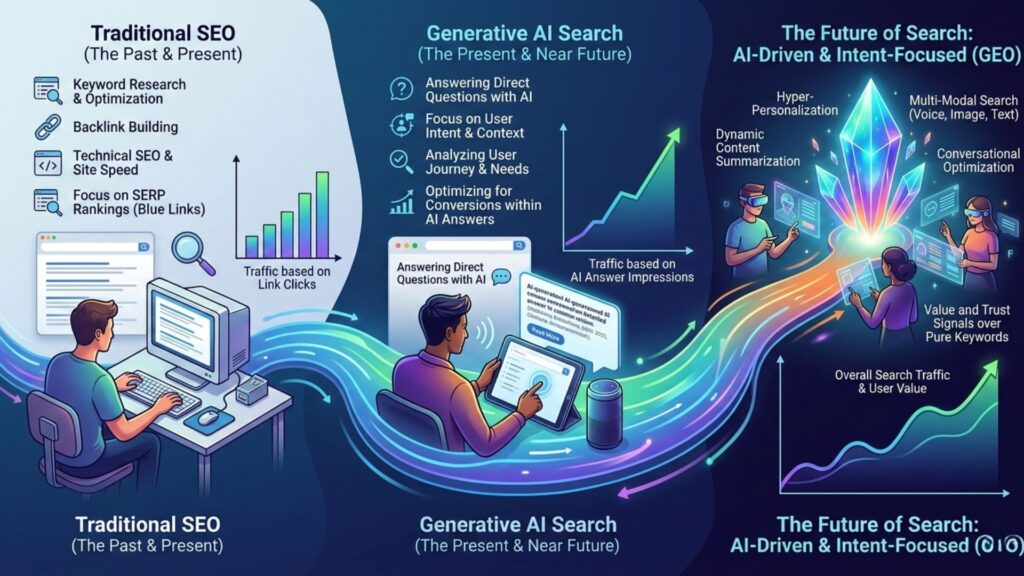 future of generative AI search engines and SEO evolution
