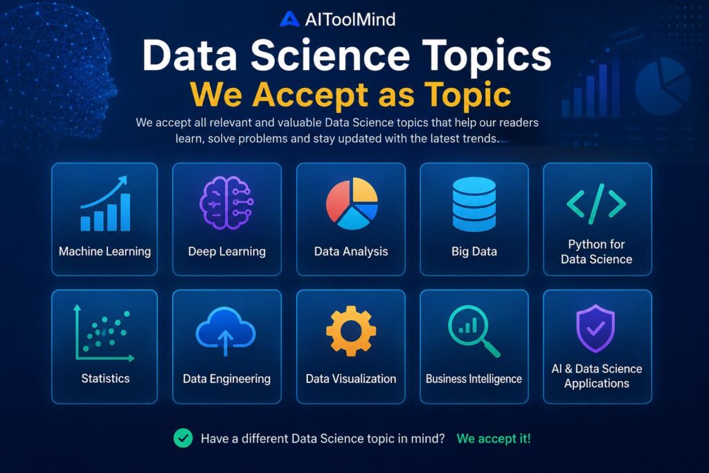 Data Science Topics We Accept